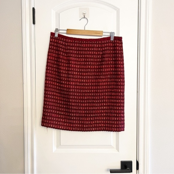 Tory Burch Red Patterned Skirt - Picture 3 of 10